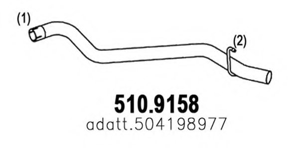ASSO 510.9158 Exhaust Pipe